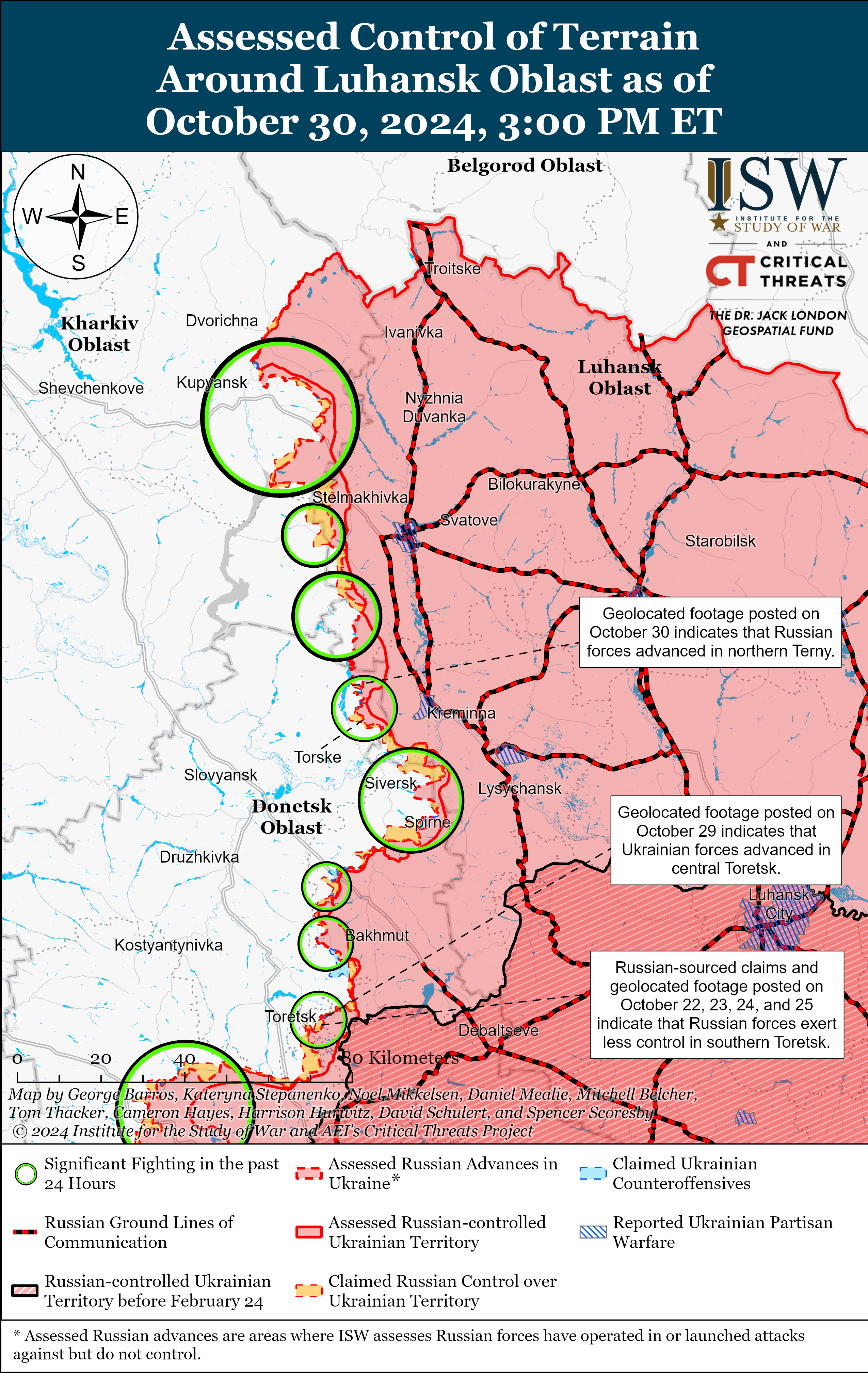 Окупанти просунулися на п'яти напрямках, включаючи Курський: карти ISW